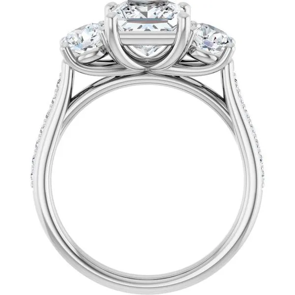Three-Stone Engagement Ring Image 2 Raleigh Diamond Fine Jewelry Raleigh, NC