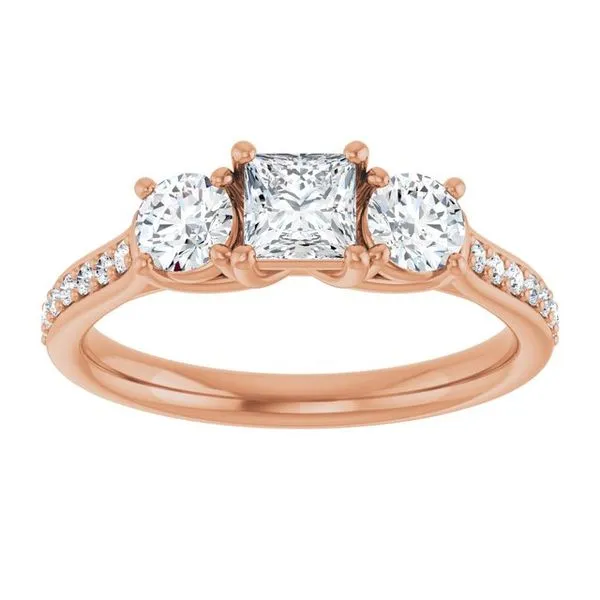 Three-Stone Engagement Ring Image 3 Raleigh Diamond Fine Jewelry Raleigh, NC