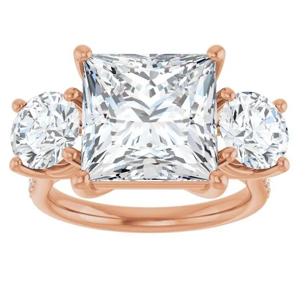 Three-Stone Engagement Ring Image 3 Raleigh Diamond Fine Jewelry Raleigh, NC