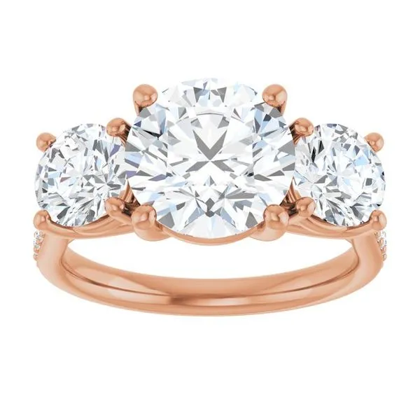 Three-Stone Engagement Ring Image 3 Raleigh Diamond Fine Jewelry Raleigh, NC