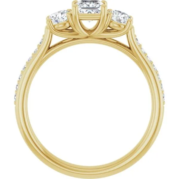 Three-Stone Engagement Ring Image 2 Raleigh Diamond Fine Jewelry Raleigh, NC