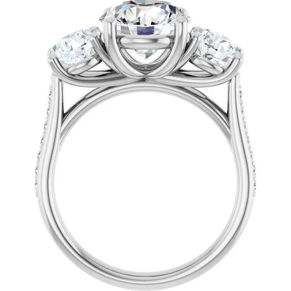 Three-Stone Engagement Ring Image 2 Raleigh Diamond Fine Jewelry Raleigh, NC