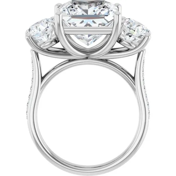 Three-Stone Engagement Ring Image 2 Raleigh Diamond Fine Jewelry Raleigh, NC