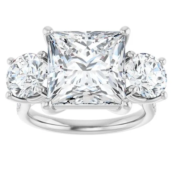 Three-Stone Engagement Ring Image 3 Raleigh Diamond Fine Jewelry Raleigh, NC