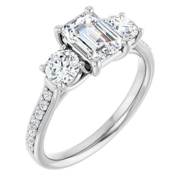 Three-Stone Engagement Ring Raleigh Diamond Fine Jewelry Raleigh, NC