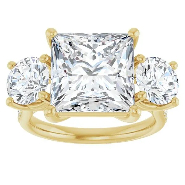 Three-Stone Engagement Ring Image 3 Raleigh Diamond Fine Jewelry Raleigh, NC