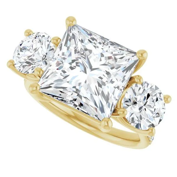 Three-Stone Engagement Ring Image 5 Raleigh Diamond Fine Jewelry Raleigh, NC