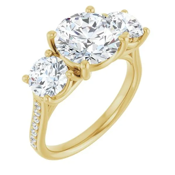 Three-Stone Engagement Ring Raleigh Diamond Fine Jewelry Raleigh, NC