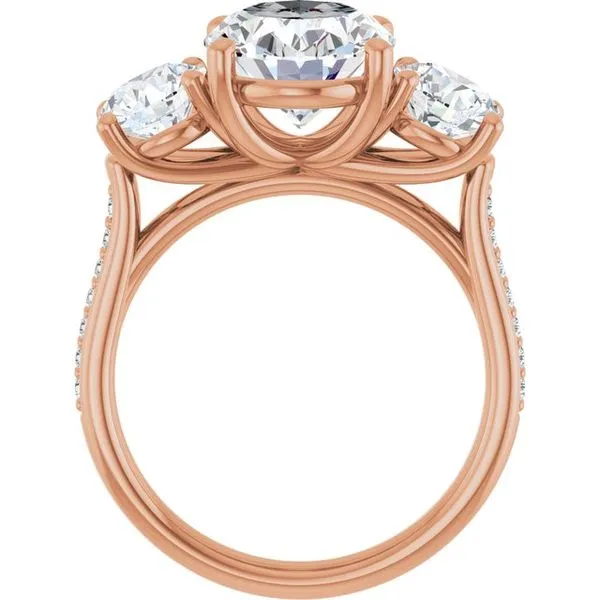 Three-Stone Engagement Ring Image 2 Raleigh Diamond Fine Jewelry Raleigh, NC