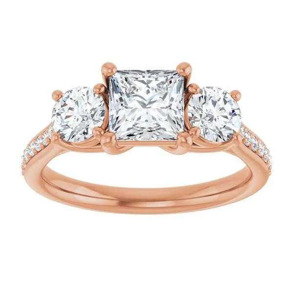 Three-Stone Engagement Ring Image 3 Raleigh Diamond Fine Jewelry Raleigh, NC