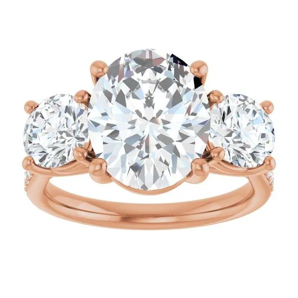 Three-Stone Engagement Ring Image 3 Raleigh Diamond Fine Jewelry Raleigh, NC