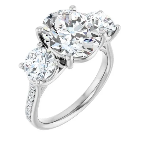 Three-Stone Engagement Ring Raleigh Diamond Fine Jewelry Raleigh, NC