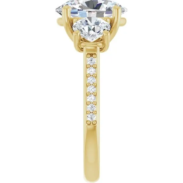 Three-Stone Engagement Ring Image 4 Raleigh Diamond Fine Jewelry Raleigh, NC
