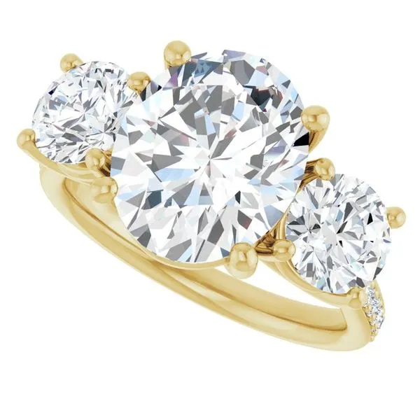 Three-Stone Engagement Ring Image 5 Raleigh Diamond Fine Jewelry Raleigh, NC