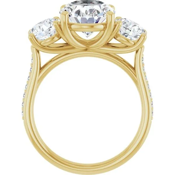 Three-Stone Engagement Ring Image 2 Raleigh Diamond Fine Jewelry Raleigh, NC