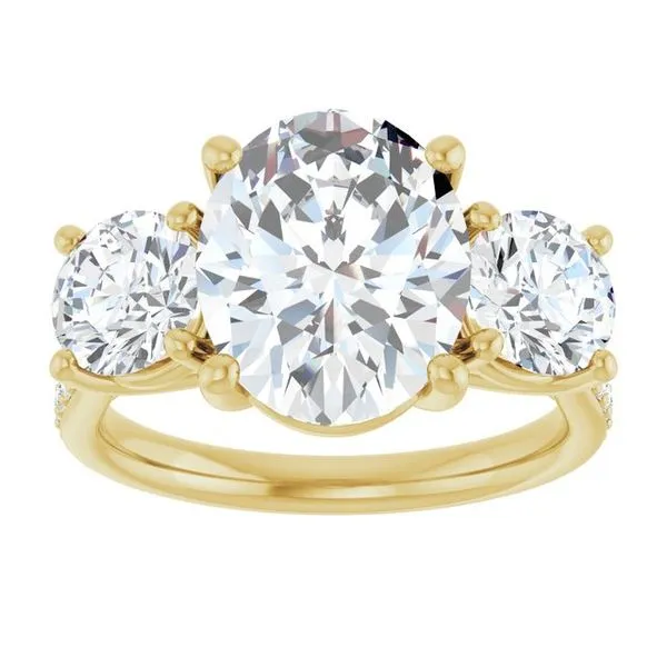 Three-Stone Engagement Ring Image 3 Raleigh Diamond Fine Jewelry Raleigh, NC