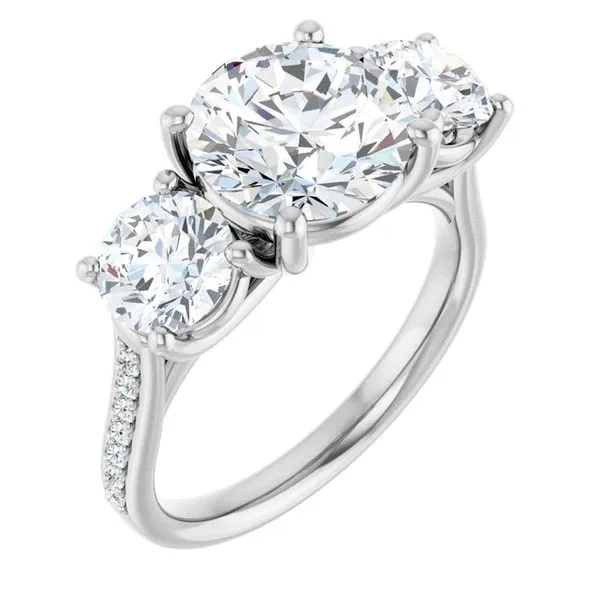 Three-Stone Engagement Ring Raleigh Diamond Fine Jewelry Raleigh, NC