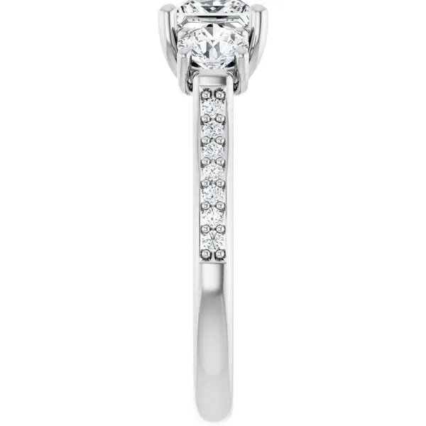Three-Stone Engagement Ring Image 4 Raleigh Diamond Fine Jewelry Raleigh, NC