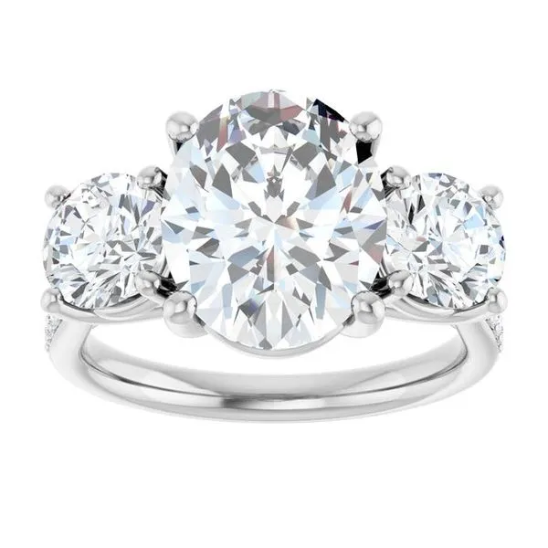 Three-Stone Engagement Ring Image 3 Raleigh Diamond Fine Jewelry Raleigh, NC