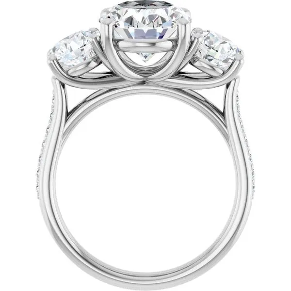 Three-Stone Engagement Ring Image 2 Raleigh Diamond Fine Jewelry Raleigh, NC