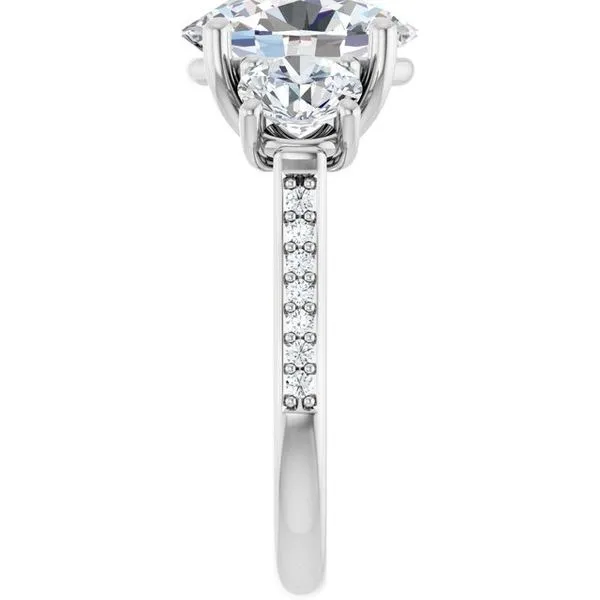 Three-Stone Engagement Ring Image 4 Raleigh Diamond Fine Jewelry Raleigh, NC