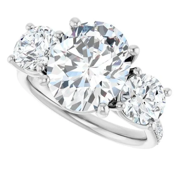 Three-Stone Engagement Ring Image 5 Raleigh Diamond Fine Jewelry Raleigh, NC