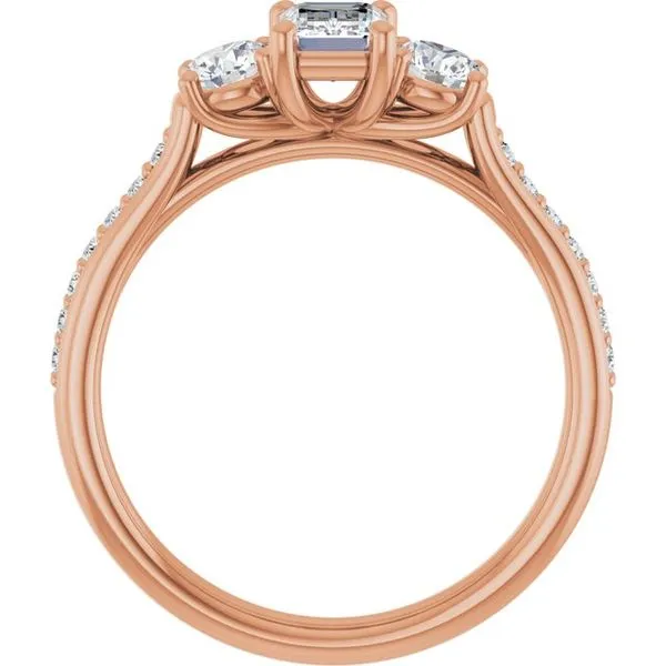 Three-Stone Engagement Ring Image 2 Raleigh Diamond Fine Jewelry Raleigh, NC