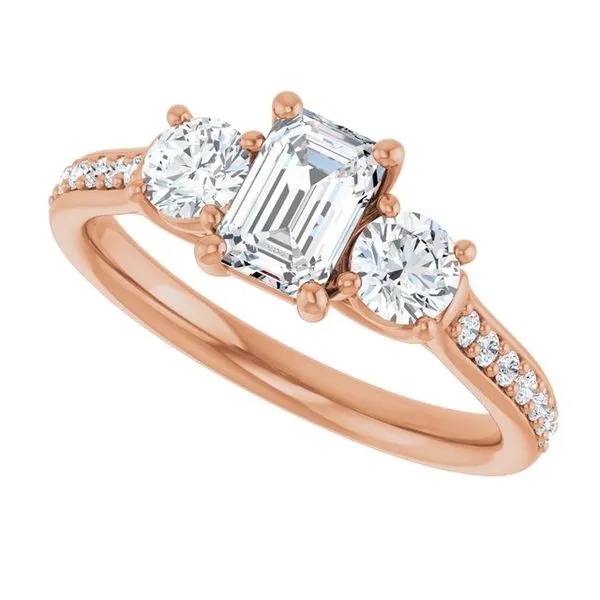 Three-Stone Engagement Ring Image 5 Raleigh Diamond Fine Jewelry Raleigh, NC