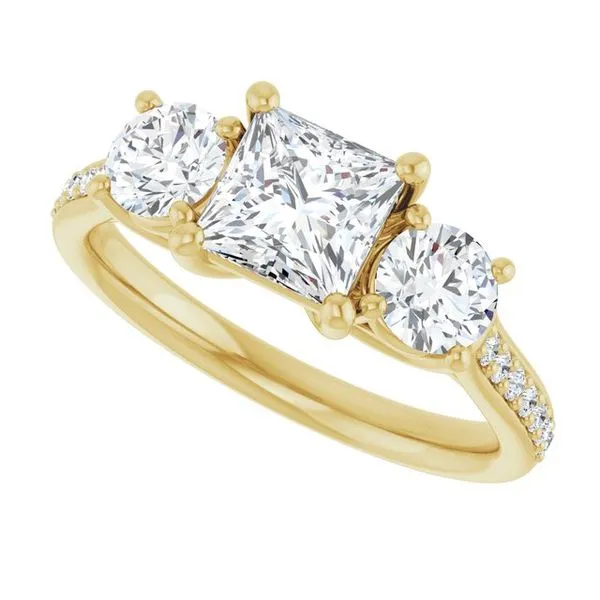 Three-Stone Engagement Ring Image 5 Raleigh Diamond Fine Jewelry Raleigh, NC