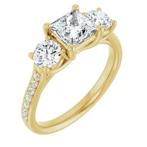 Three-Stone Engagement Ring Raleigh Diamond Fine Jewelry Raleigh, NC