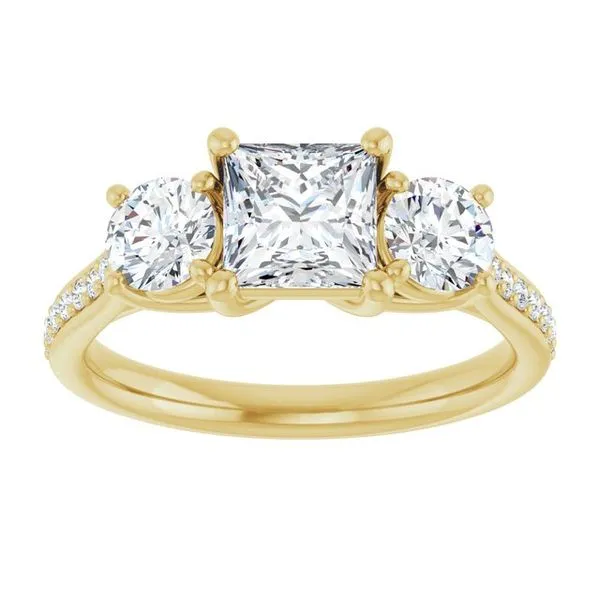 Three-Stone Engagement Ring Image 3 Raleigh Diamond Fine Jewelry Raleigh, NC