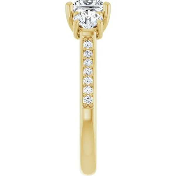 Three-Stone Engagement Ring Image 4 Raleigh Diamond Fine Jewelry Raleigh, NC