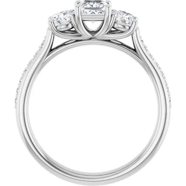 Three-Stone Engagement Ring Image 2 Raleigh Diamond Fine Jewelry Raleigh, NC