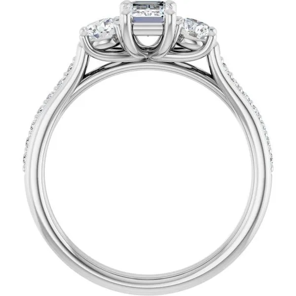 Three-Stone Engagement Ring Image 2 Raleigh Diamond Fine Jewelry Raleigh, NC