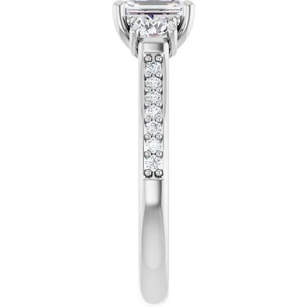 Three-Stone Engagement Ring Image 4 Raleigh Diamond Fine Jewelry Raleigh, NC