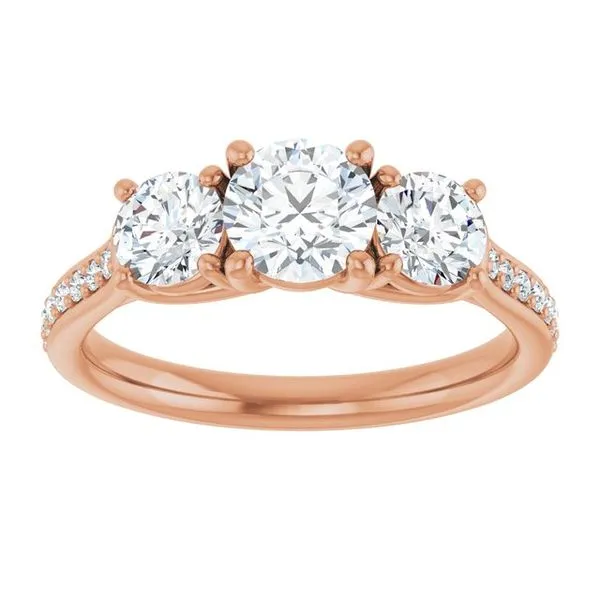 Three-Stone Engagement Ring Image 3 Raleigh Diamond Fine Jewelry Raleigh, NC