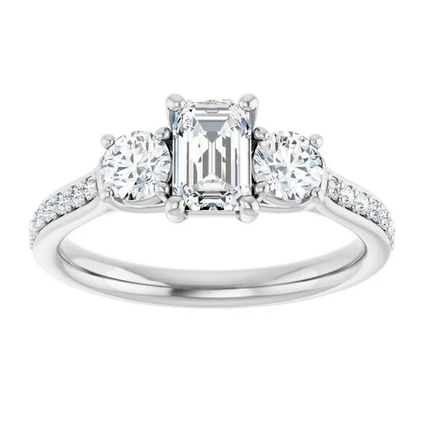 Three-Stone Engagement Ring Image 3 Raleigh Diamond Fine Jewelry Raleigh, NC
