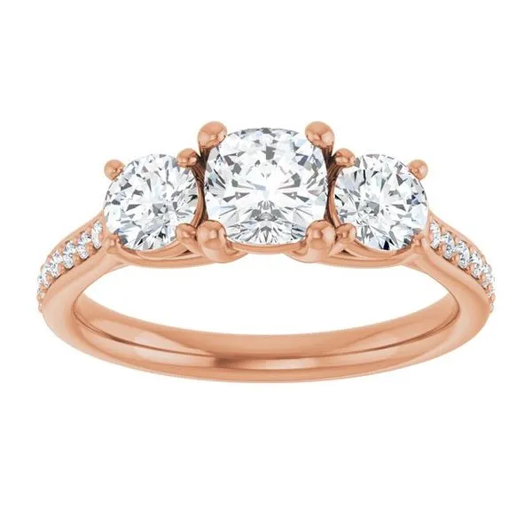 Three-Stone Engagement Ring Image 3 Raleigh Diamond Fine Jewelry Raleigh, NC