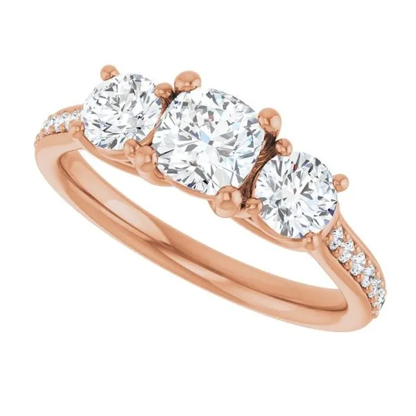 Three-Stone Engagement Ring Image 5 Raleigh Diamond Fine Jewelry Raleigh, NC