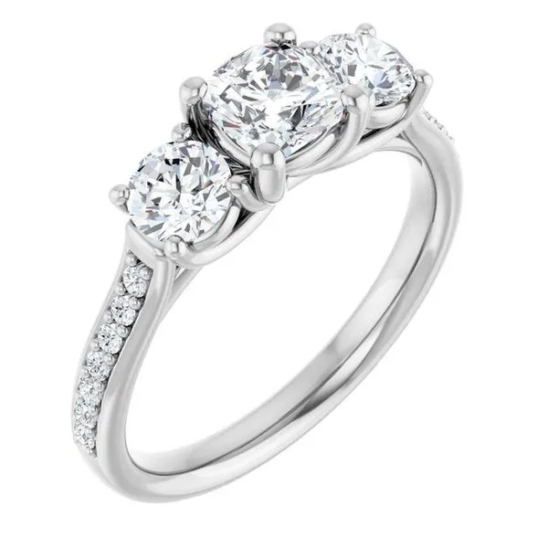 Three-Stone Engagement Ring Raleigh Diamond Fine Jewelry Raleigh, NC
