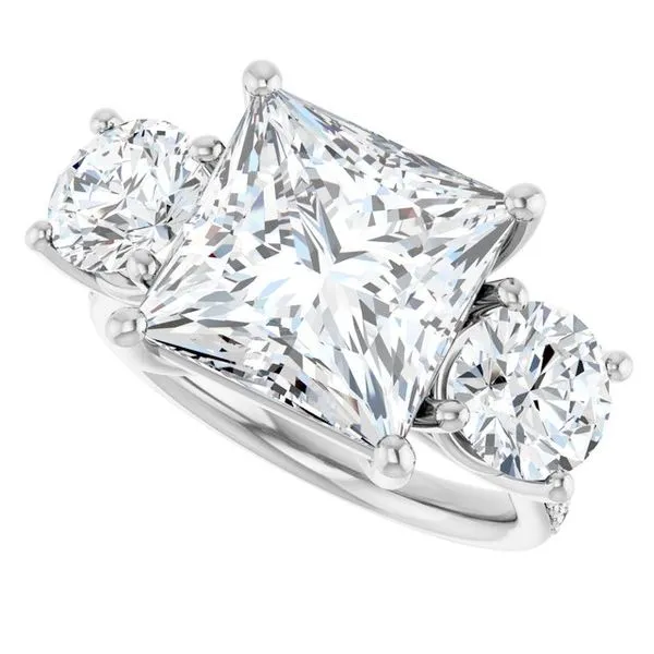 Three-Stone Engagement Ring Image 5 Raleigh Diamond Fine Jewelry Raleigh, NC