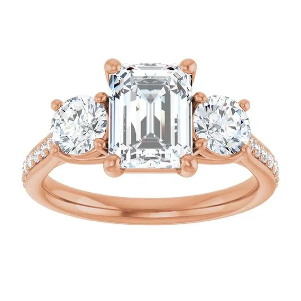 Three-Stone Engagement Ring Image 3 Raleigh Diamond Fine Jewelry Raleigh, NC