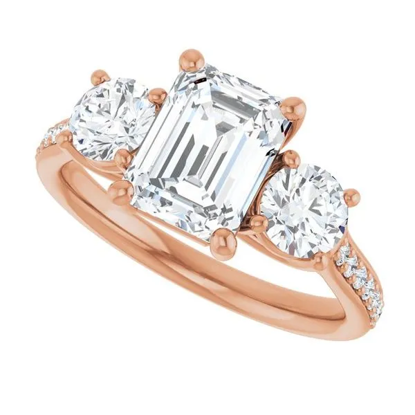 Three-Stone Engagement Ring Image 5 Raleigh Diamond Fine Jewelry Raleigh, NC