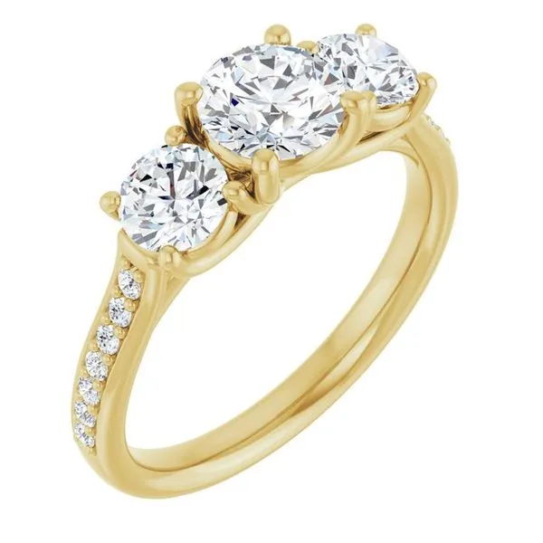 Three-Stone Engagement Ring Raleigh Diamond Fine Jewelry Raleigh, NC
