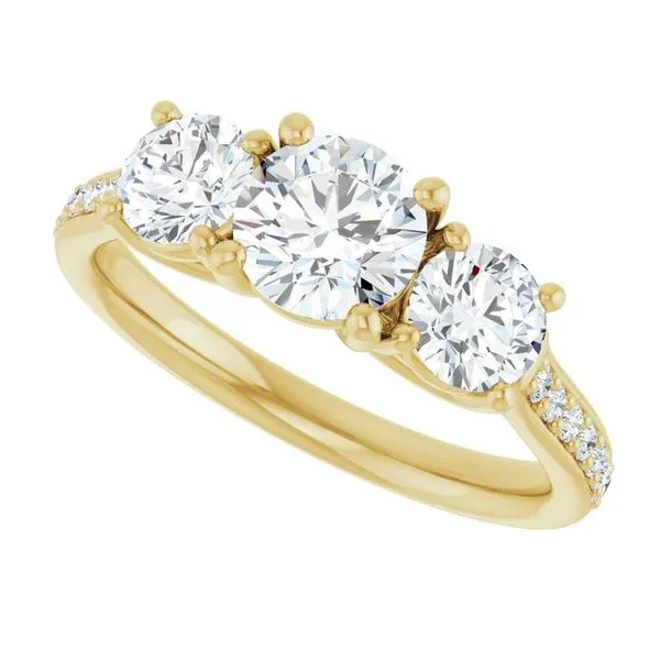 Three-Stone Engagement Ring Image 5 Raleigh Diamond Fine Jewelry Raleigh, NC