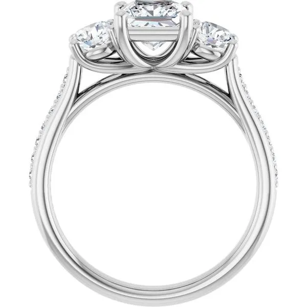 Three-Stone Engagement Ring Image 2 Raleigh Diamond Fine Jewelry Raleigh, NC