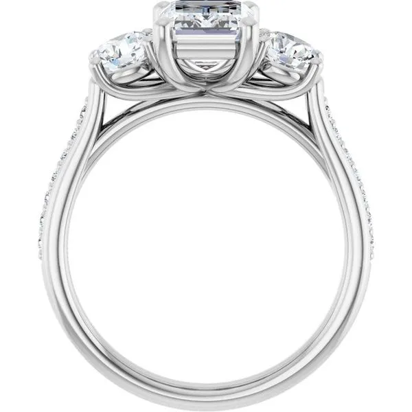 Three-Stone Engagement Ring Image 2 Raleigh Diamond Fine Jewelry Raleigh, NC