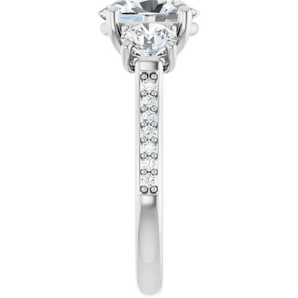 Three-Stone Engagement Ring Image 4 Raleigh Diamond Fine Jewelry Raleigh, NC