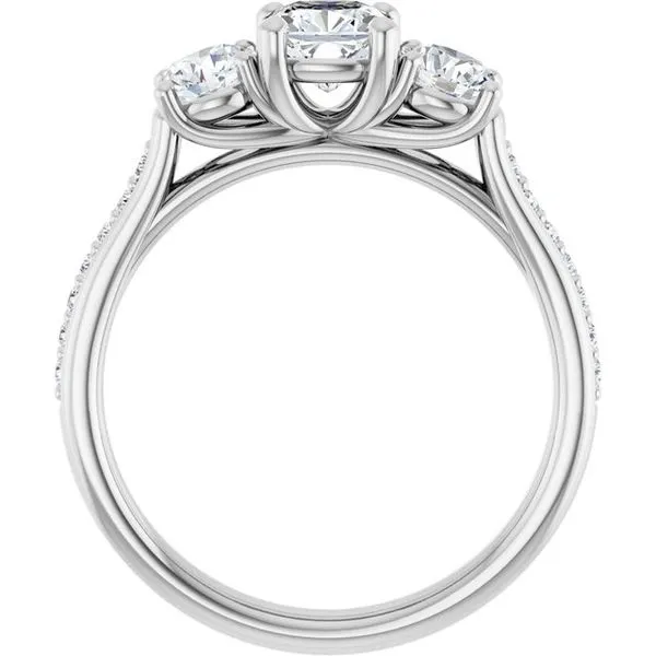 Three-Stone Engagement Ring Image 2 Raleigh Diamond Fine Jewelry Raleigh, NC
