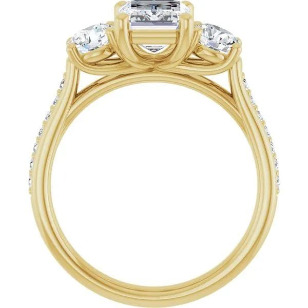 Three-Stone Engagement Ring Image 2 Raleigh Diamond Fine Jewelry Raleigh, NC